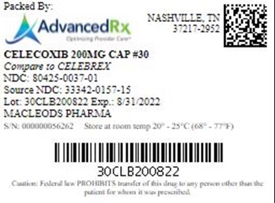 Celecoxib 200mg Cap Qty 30 Ndc 80425 0037